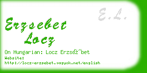 erzsebet locz business card